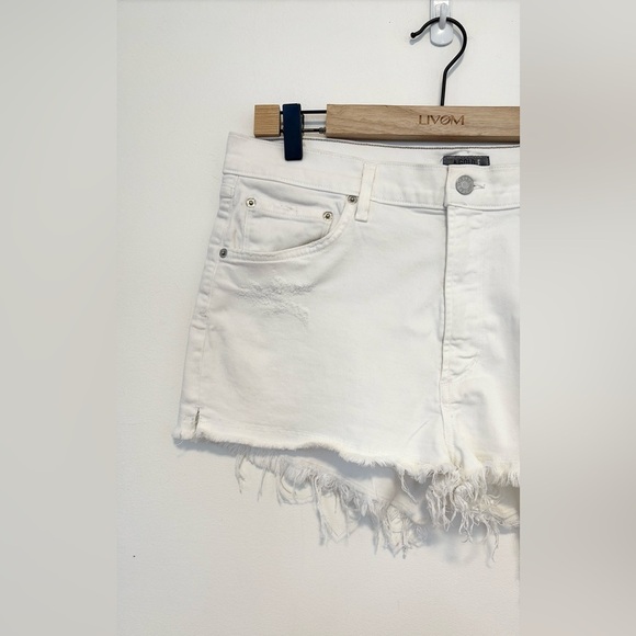 Agolde White Jean Shorts - Picture 5 of 11